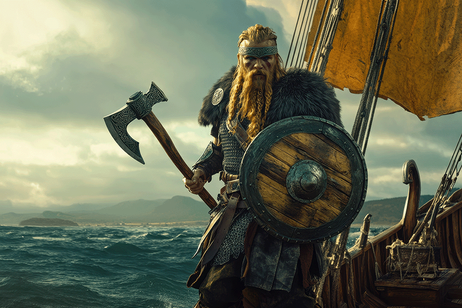 Prince Erik Studying with Captain Kjetil